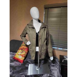 Love tree olive green utility jacket L, runs on the small side of L